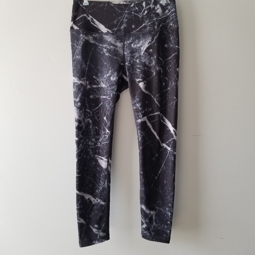 Z By Zella Marbled Print Leggings Mid Rise Medium